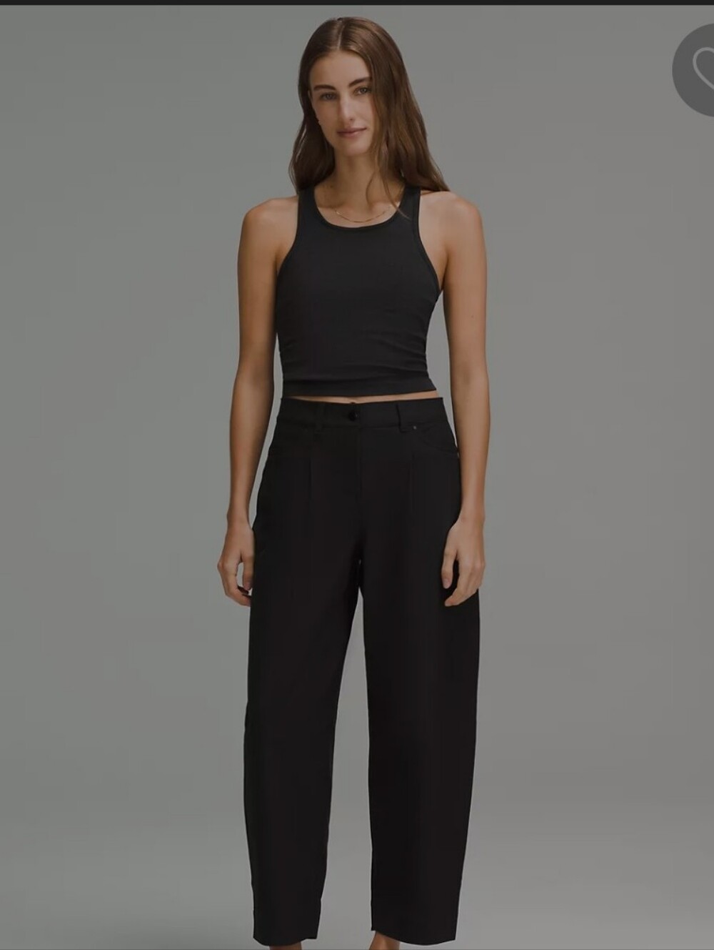 Lululemon Ebb To Street Cropped Racerback Tank Top Sz. XS B/C Cup.